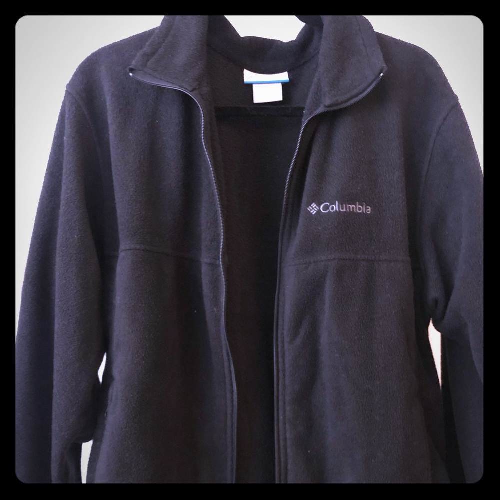 Men’s Columbia black fleece zip up jacket